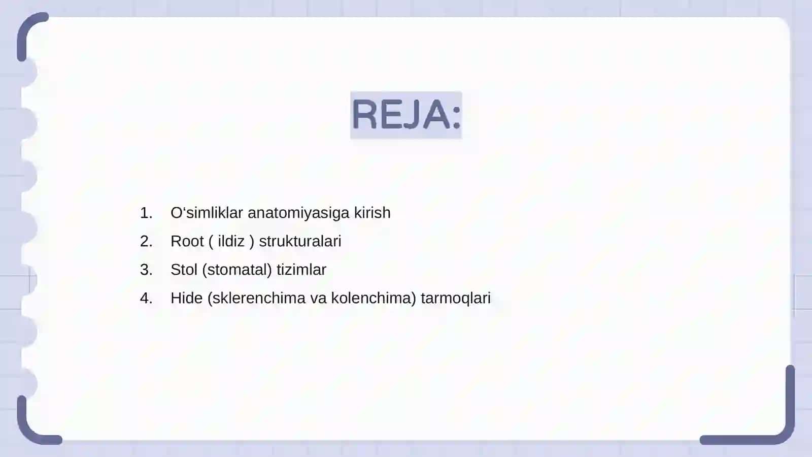 O‘simliklar anatomiyasi va fiziologiyasi 2