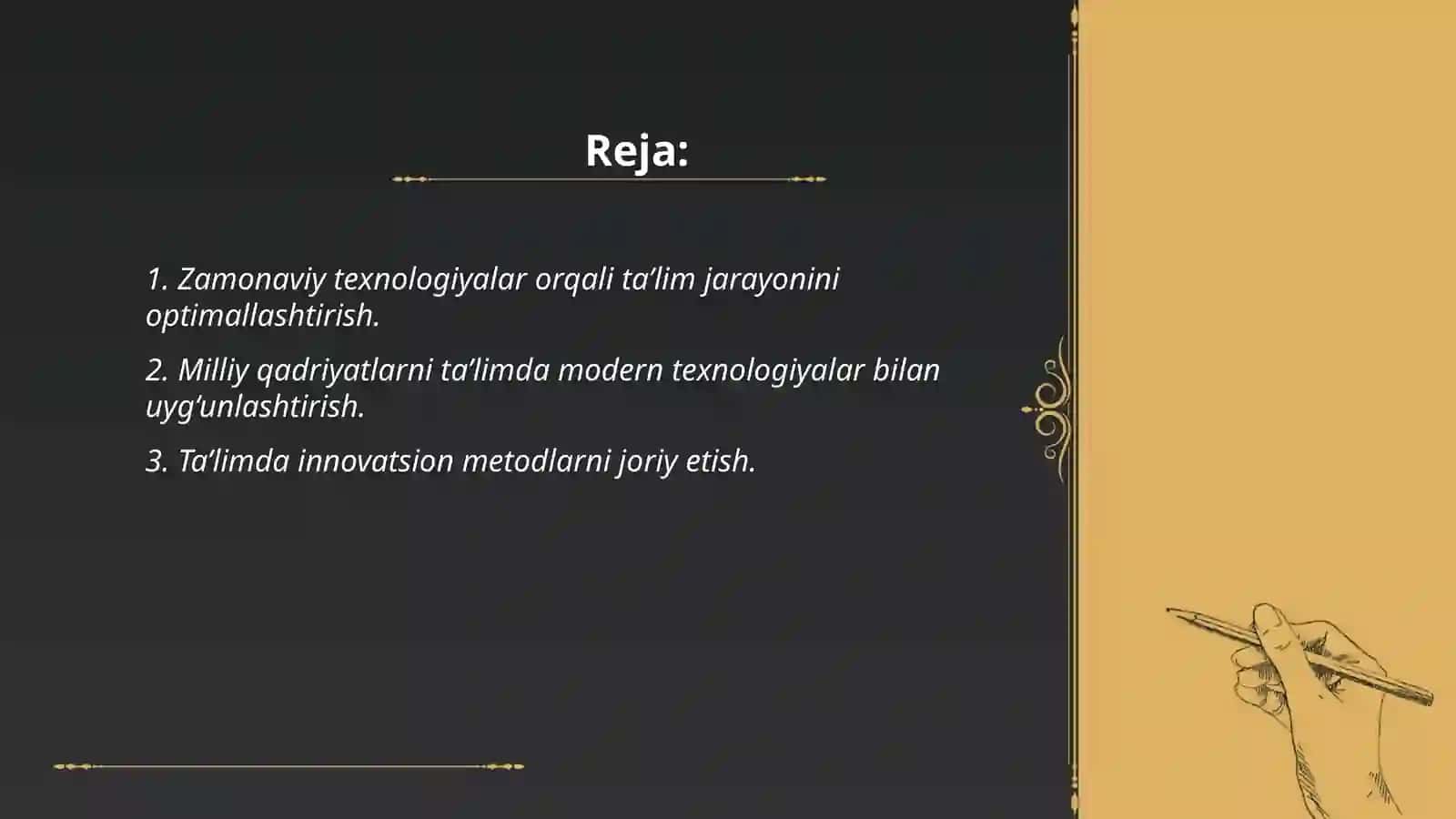 TAʼLIM JARAYONINI ZAMONAVIY TEXNOLOGIYALAR BILAN BIRGA MILLIY QADRIYAT VA ANʼANALARIMIZNI UYĞUN HOLDA TASHKIL ETISH 2