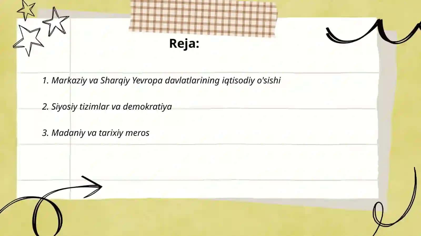 Markaziy va Sharqiy Yevropa davlatlarining iqtisodiy o'sishi 2