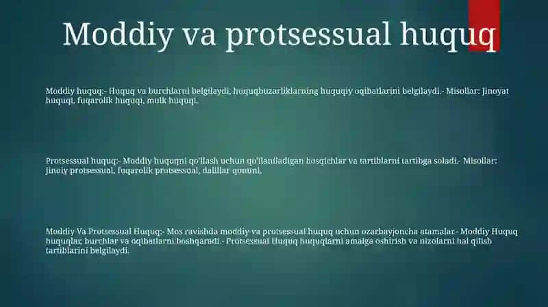 Moddiy Va Protsessual Huquq 2
