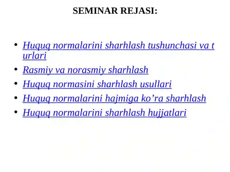 Huquq normalarini sharhlash 2