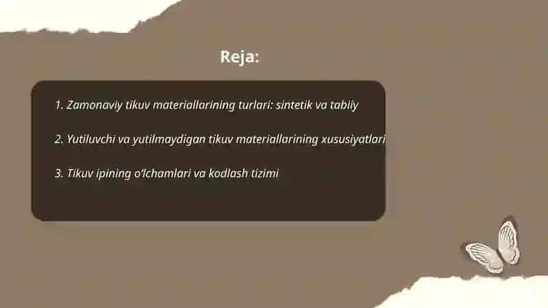 Zamonaviy tikuv materiallari. Sterilizatsiya oldi tayyorgarligi va sterilizatsiya sifatini aniqlash usullari 2