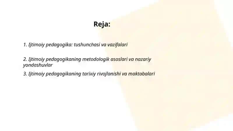 Ijtimoiy pedagogika va ijtimoiy pedagogikani metadologik asoslari 2