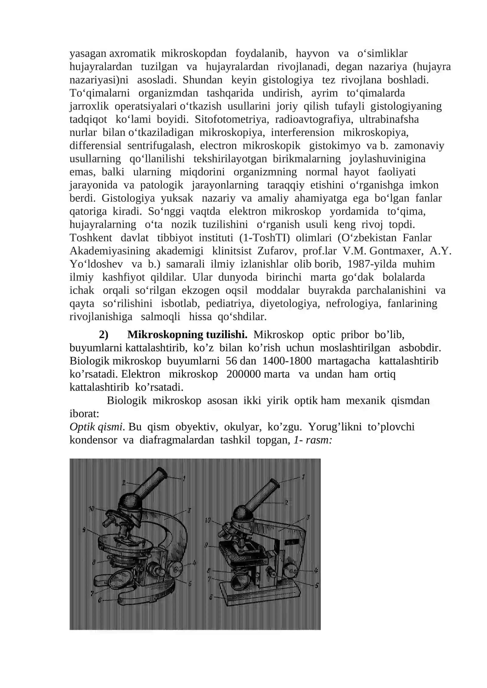 Gistologiya va gistologik tekshirish usullari 2