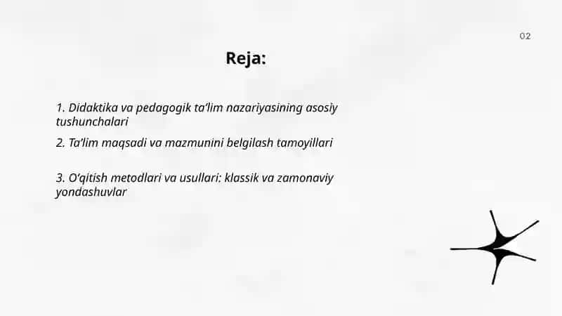 Didaktika - pedagogik taʼlim nazariyasi 2