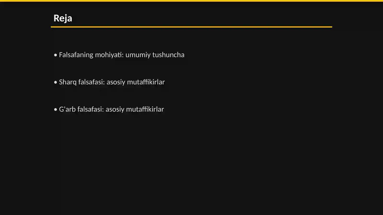 Falsafaning mohiyatiga oid sharq va garb mutaffakir tariflarini tasniflash va ular haqida slayd tayorlash 2