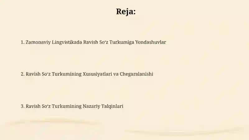 Ravish Soʻz Turkumi Muammosiga Doir Nazariy Qarashlar Tahlili 2