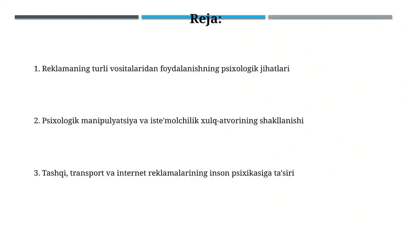 Reklamaning tashqi, tranzit, internet, vositalari orqali berilishi va uning inson ruhiyatiga ta'siri 2