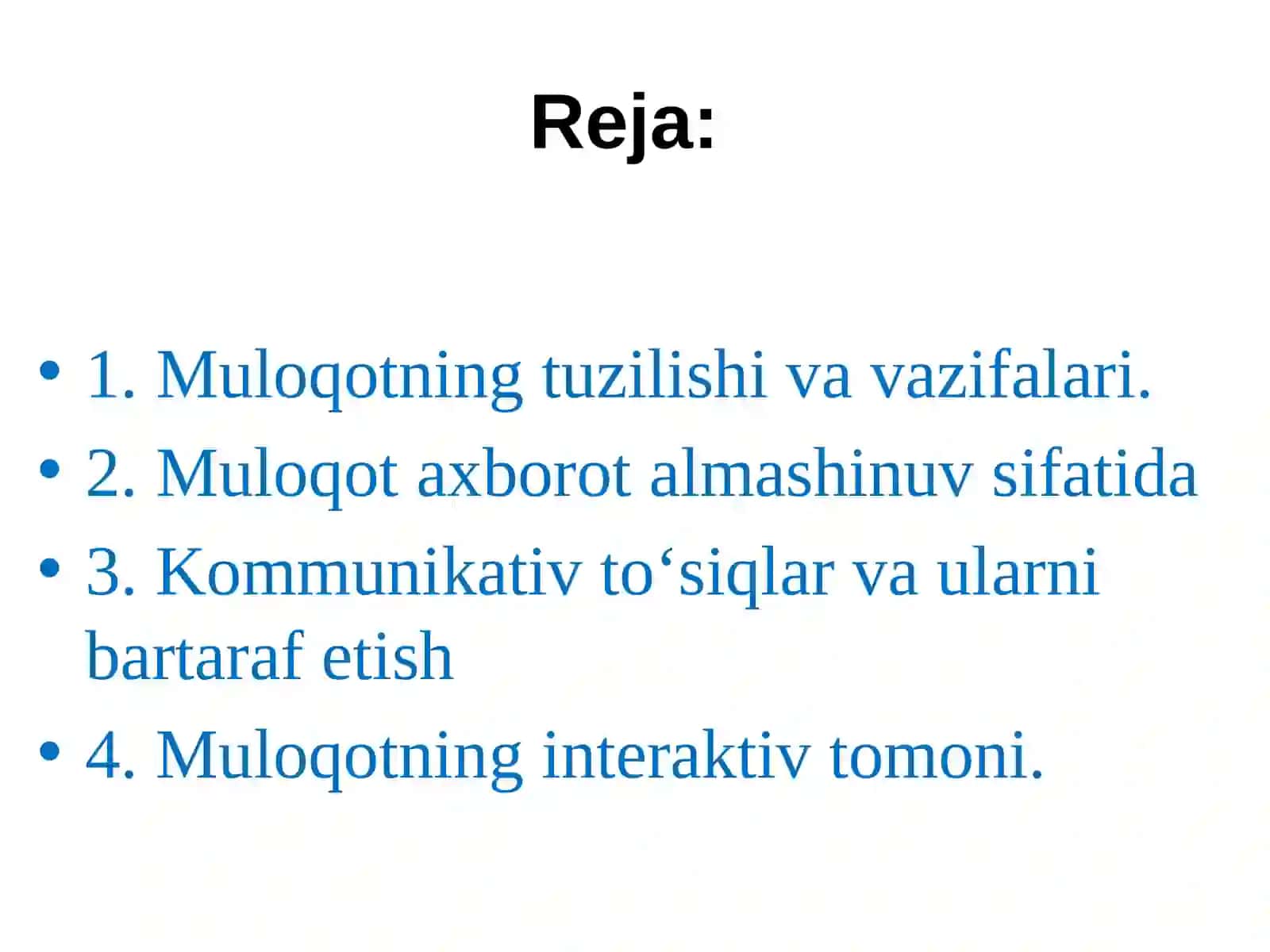 Muloqot ijtimoiy munosabatlarning ifodasi sifatida 2