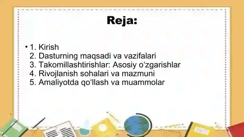 Takomillashtirilgan «Ilk qadam» oʻquv dasturi 2