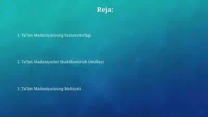 Pedogogik madaniyat 2