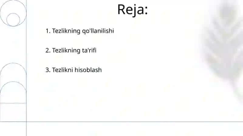 Materialliq noqatning tezligi 2