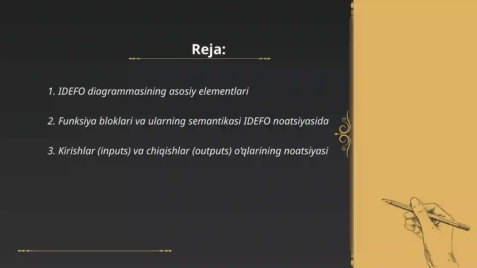IDEFO metodologiyasi noatsiyasi 2
