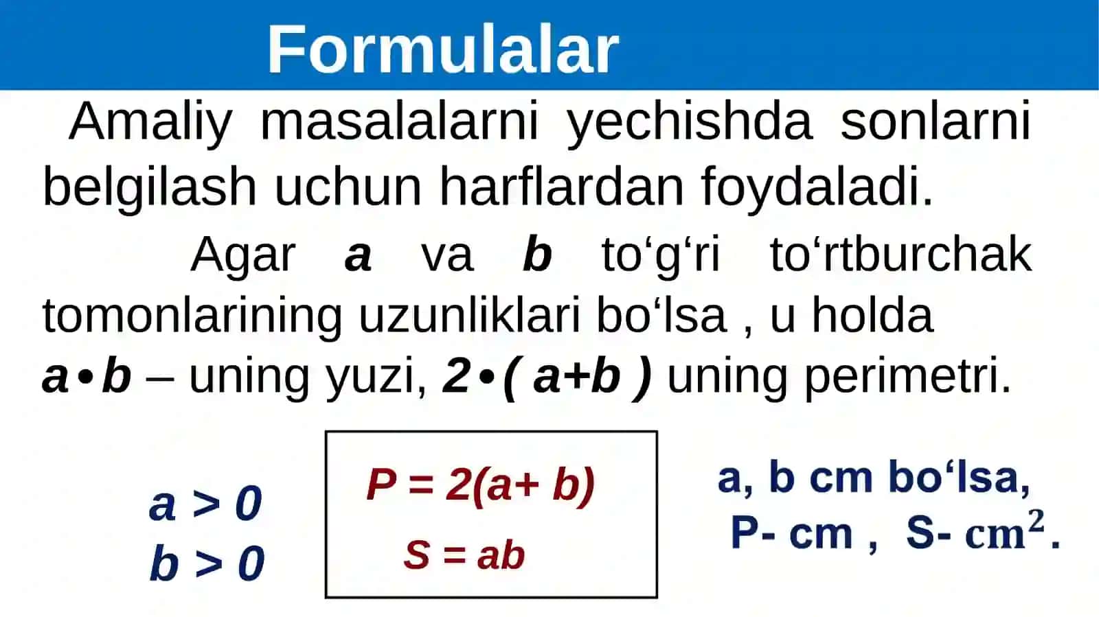 Algebraik tengliklar va formulalar 2
