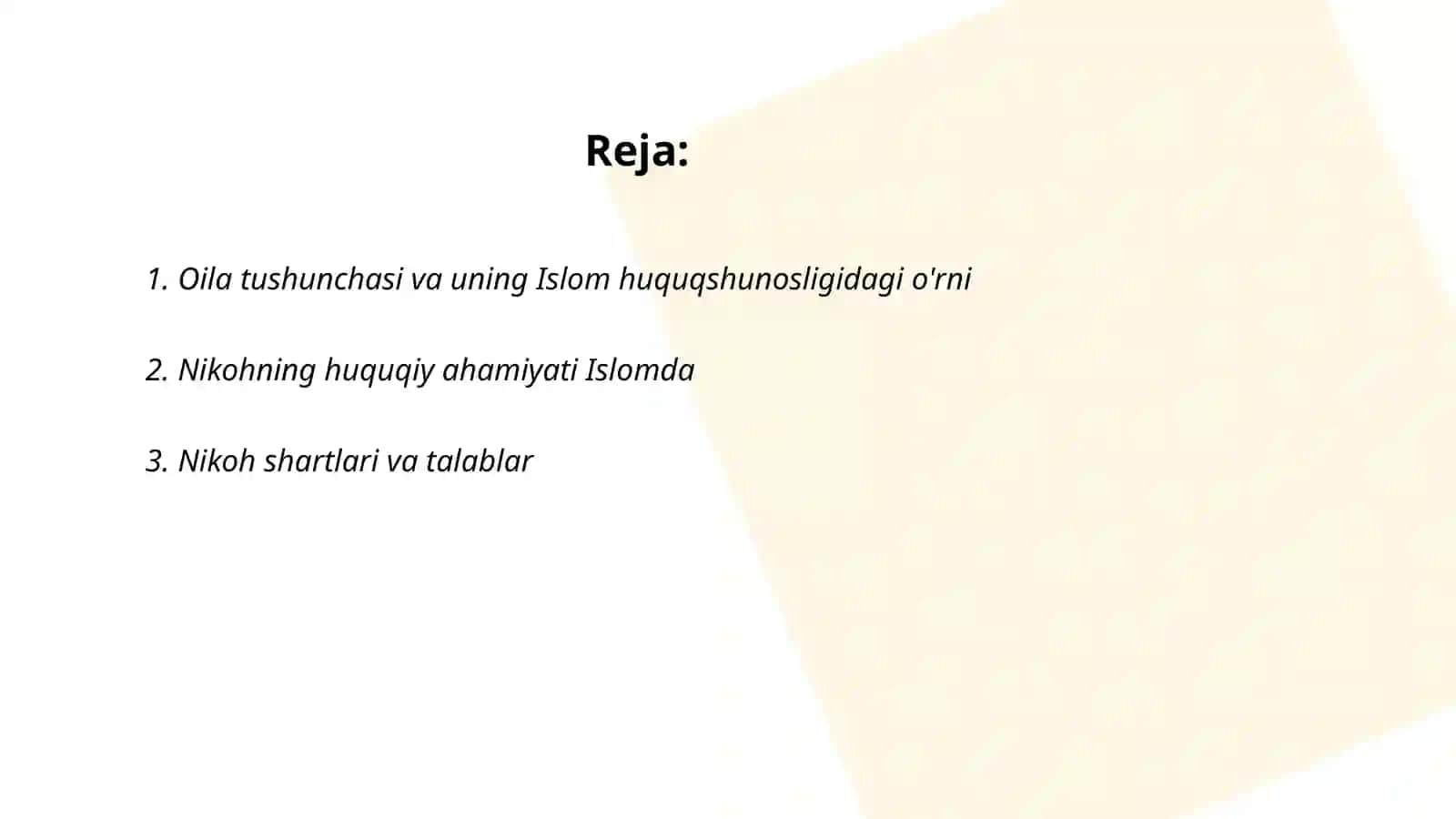 Islom huquqshunosligida oila, nikoh, taloq, idda, zihor tushunchalari 2