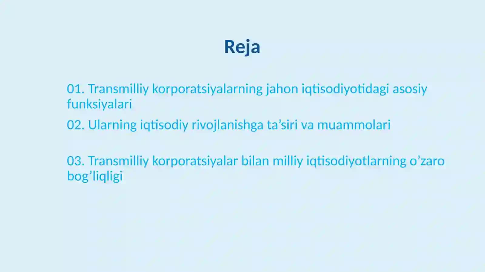 Transmilliy korporatsiyalarning jahon iqtisodiyotidagi asosiy funksiyalari 2