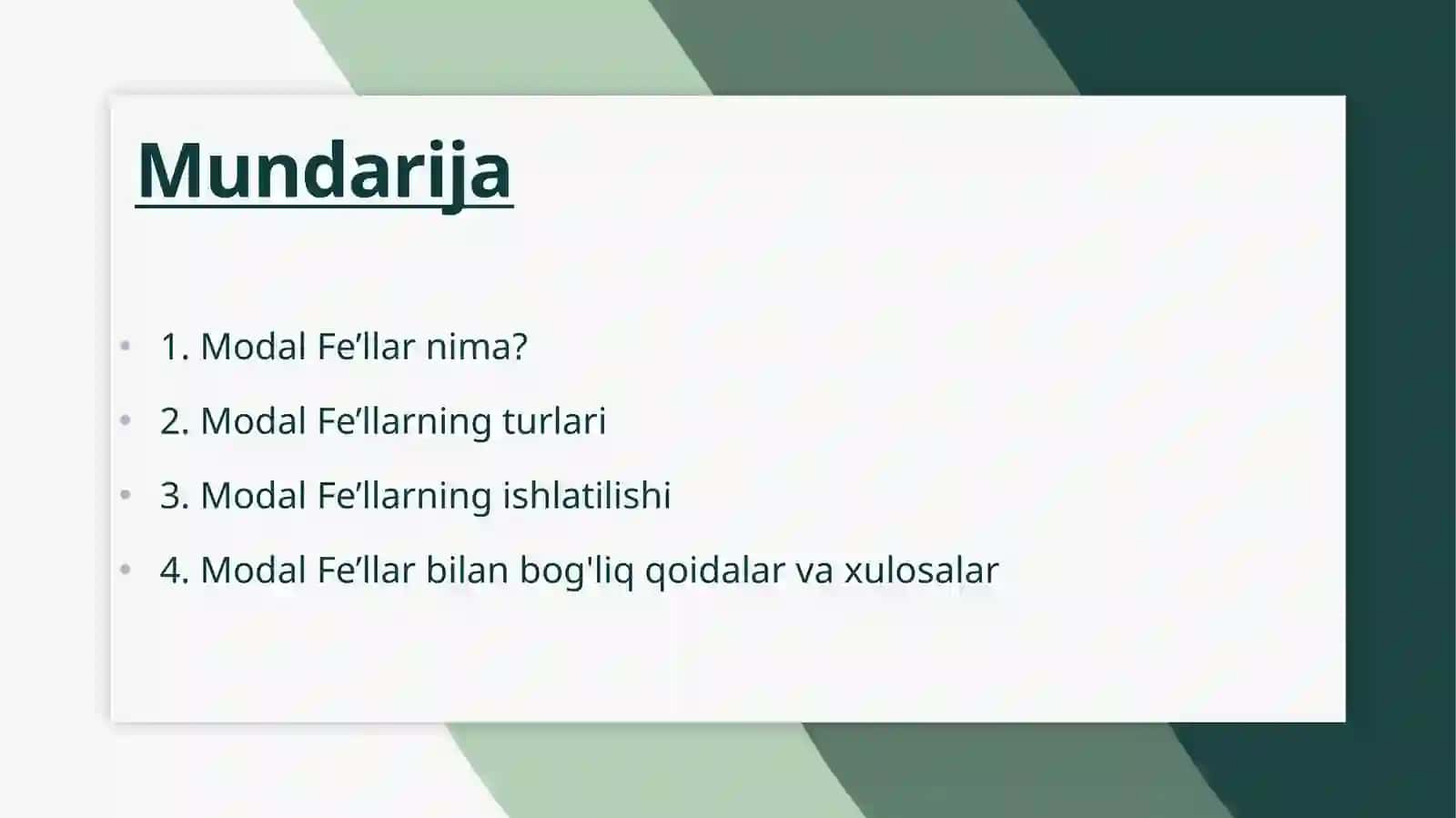 Ingliz tilidagi Modal Fe’llar 2