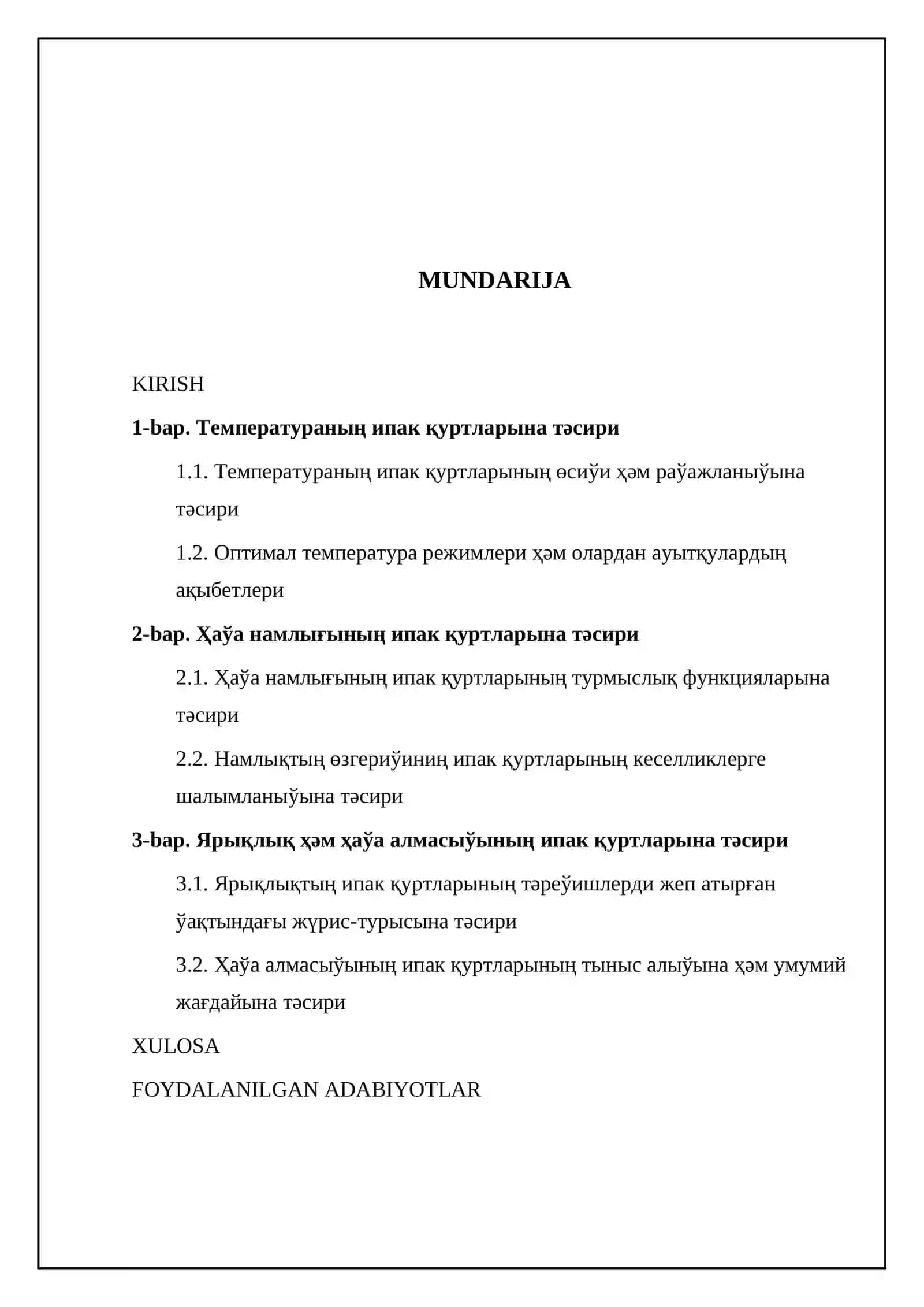 Temperatura,namlik,yorug'lik va havoning ipak qurtiga ta'siri 2