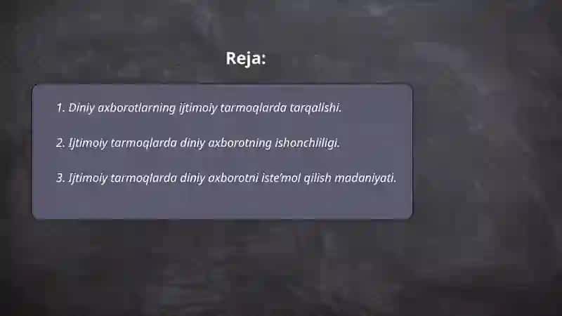Ijtimoiy tarmoqlarda diniy axborat istemoli madanyati tarbiyalash madanyati 2