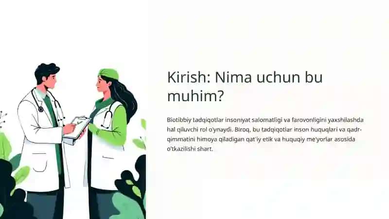 Biotibbiy tekshiruvlarni tartibga solishning etik-huquqiy jihatlari 2