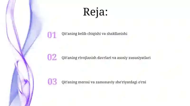 Qit'a janri tarixi 2