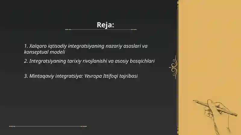 Xalqaro iqtisodiy integratsiya rivojlanishi 2