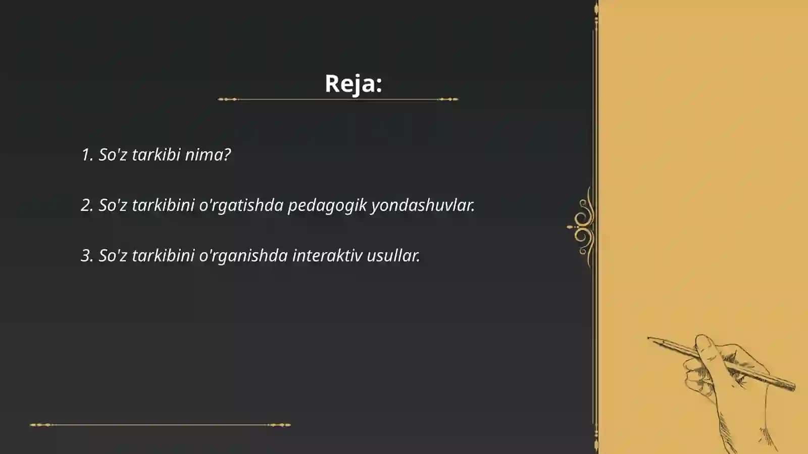 So'z tarkibini pedagogik texnologiyalarni o'rganish 2