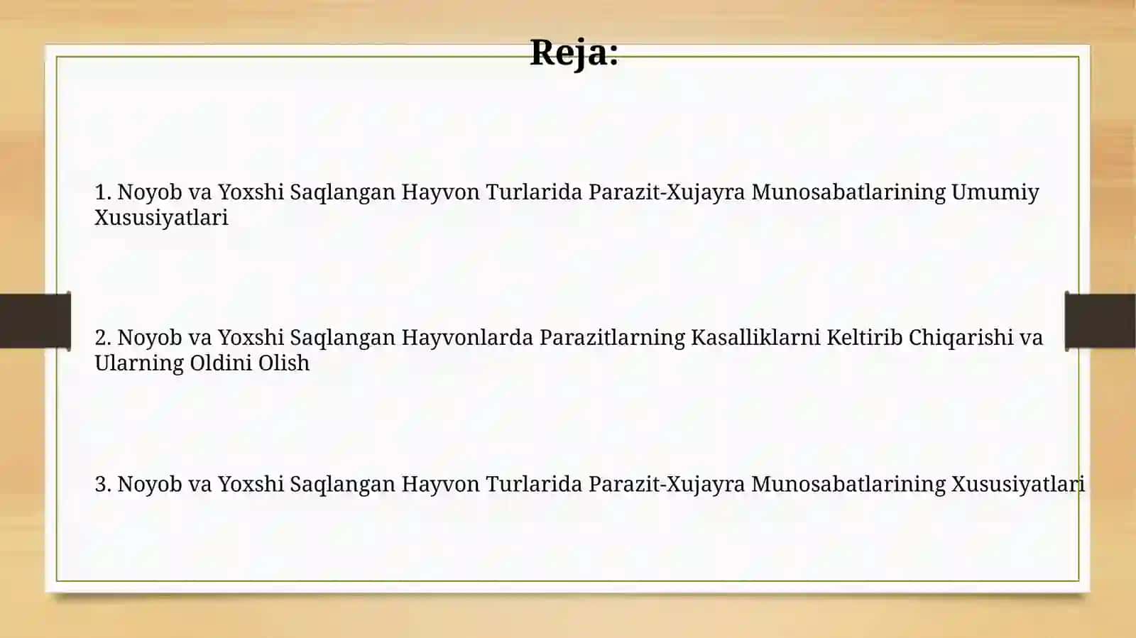 Noyob va Yoxshi Saqlangan Hayvon Turlarida Parazit-Xujayra Munosabatlari 2