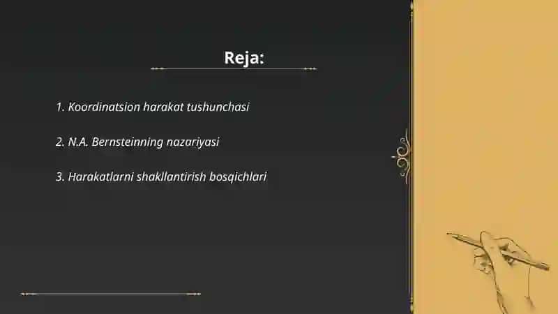 Koordinatsion harakat tushunchasi 2