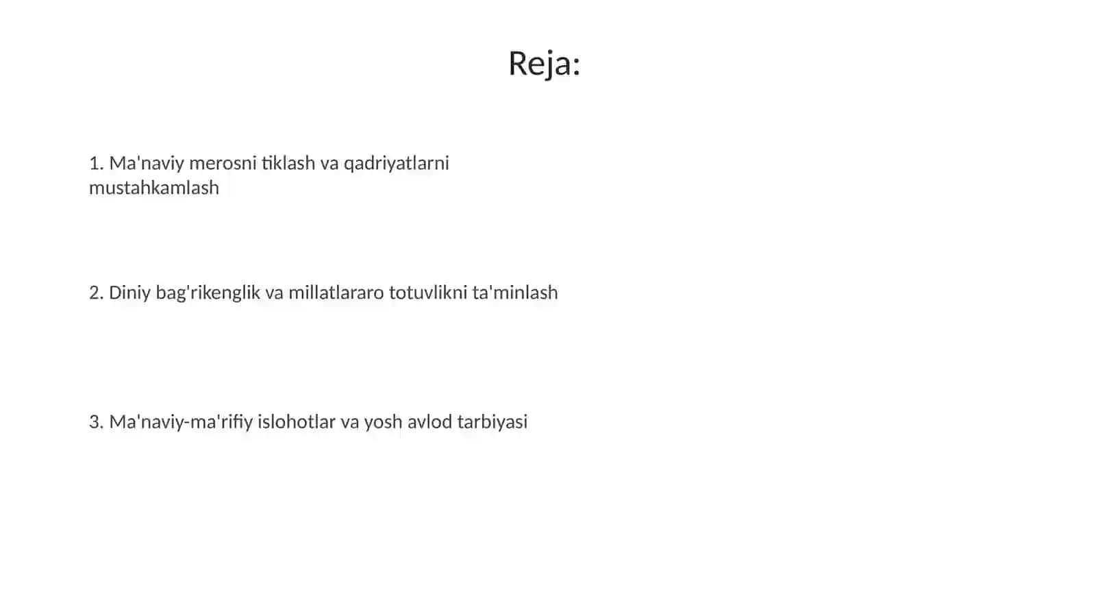 Yangi O‘zbekistonda amalga oshirilayotgan manaviy o‘zgarishlar 2
