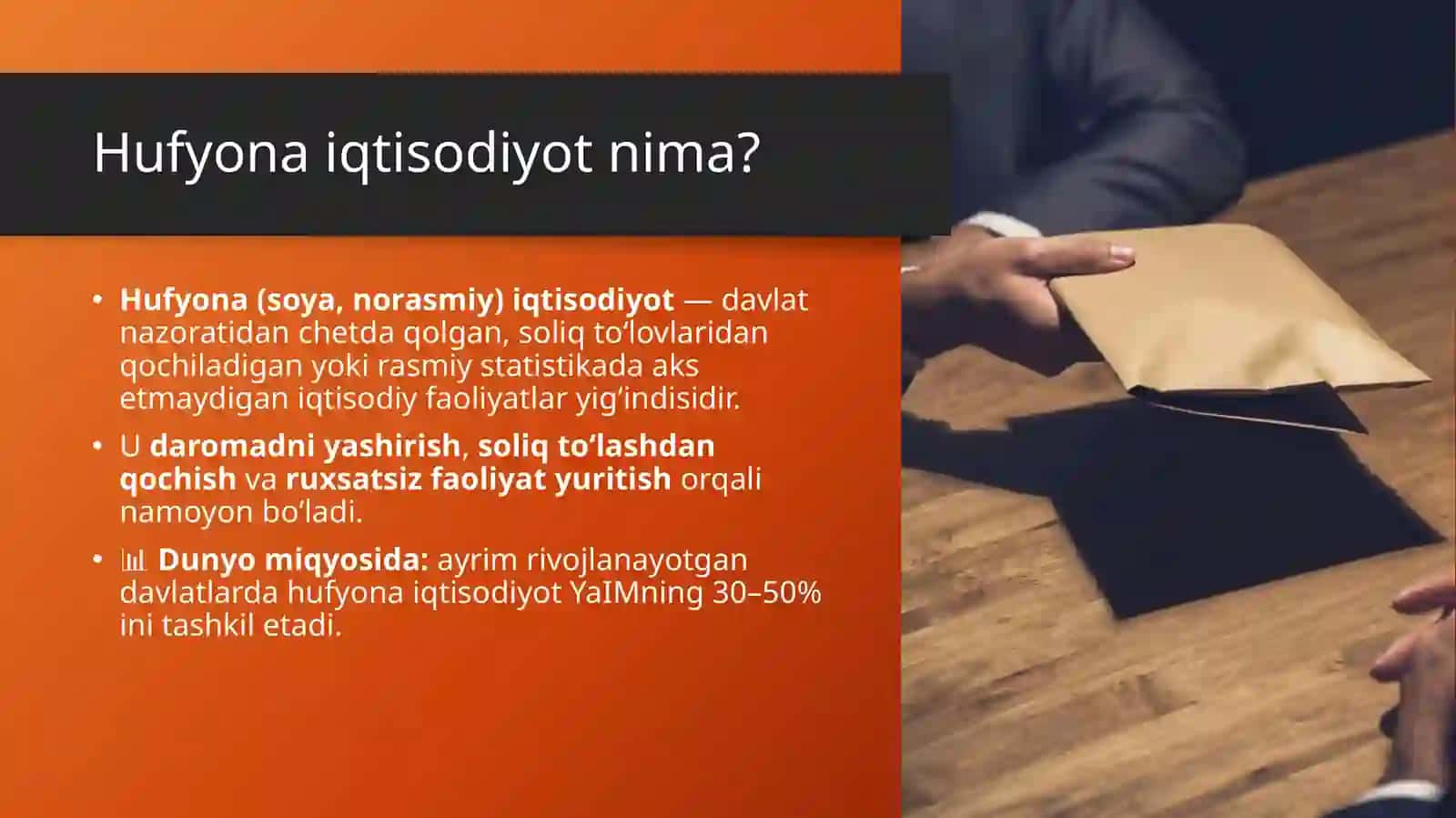 Hufyona iqtisodiyotning kelib chiqish sabablari 2