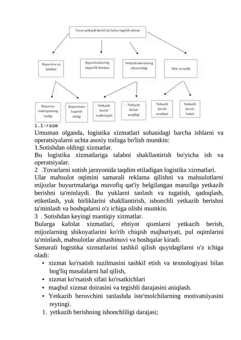 Xizmat Umumiy ma'noda iste'molchiga foyda keltiradigan harakat 2