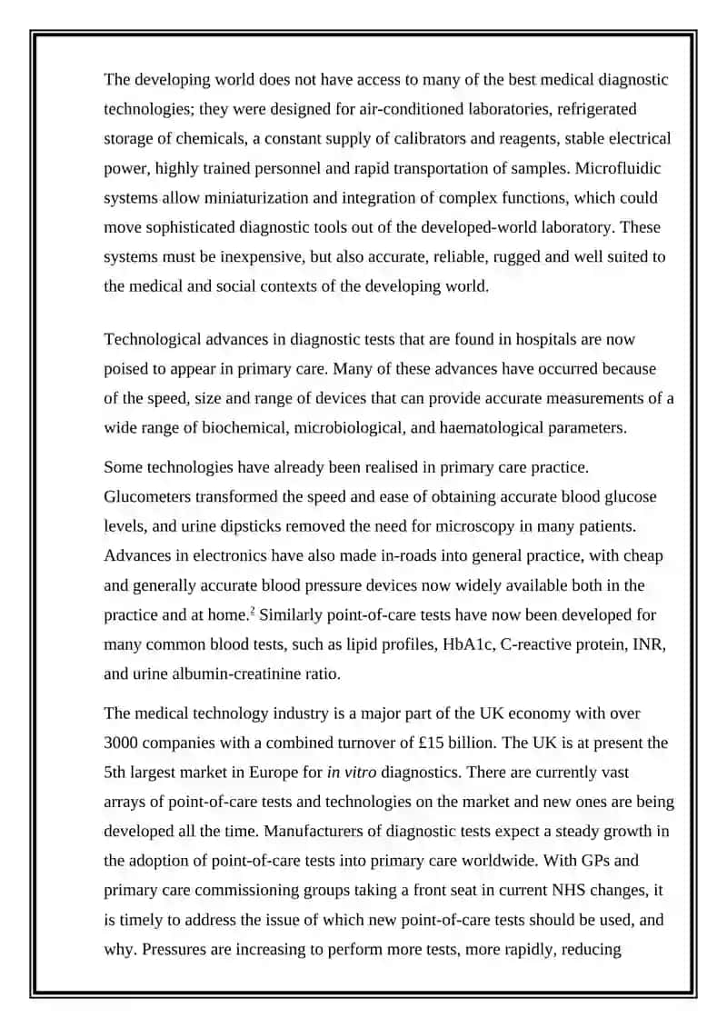 Diagnostic technologies 2