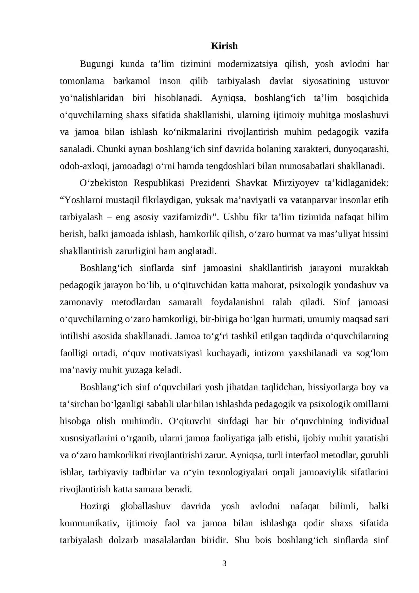 BOSHLANG'ICH SINFLARDA SINF JAMOASINI SHAKILLANTIRISH VA BOSHQARISH 2