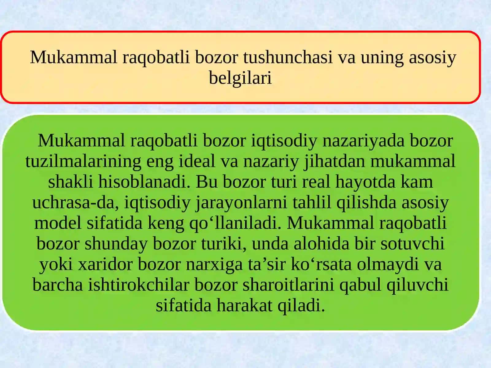 Mukammal raqobatli bozor 2
