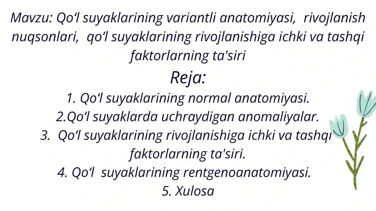 Qoʻl suyaklari ularning normal va variantli anatomiyasi, patalogiyasi 2