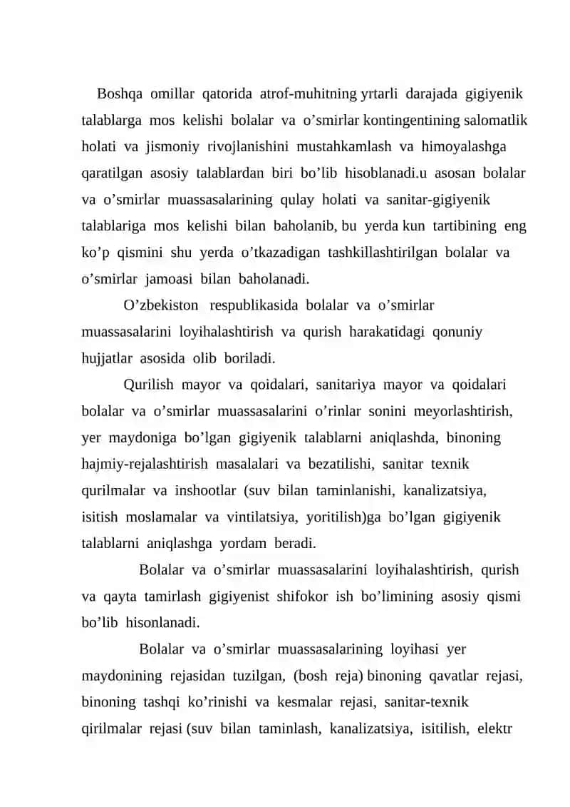 SINF XONASINING YORITILISHI ISITILISHI VA SHAMOLLATISHIGA QO YILGAN GIGIYENIK TALABLAR 2