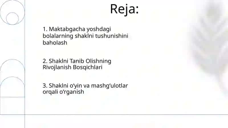 Maktabgacha yoshdagi bolalar ob'ektlarning shaklini tushunish 2