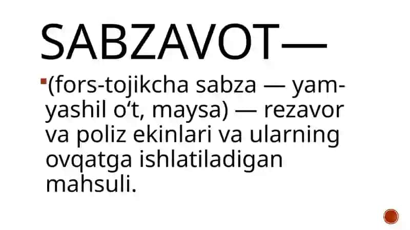 SABZAVOT VA POLIZ MAHSULOTLARINI SAQLASH USULLARI VA ULARNI QAYTA ISHLASH TEXNOLOGIYASI 2