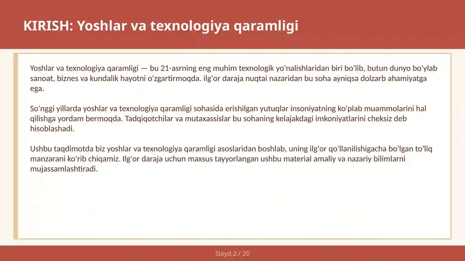 Yoshlar va texnologiya qaramligi 2