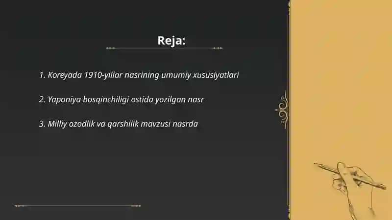 Koreyada 1910-yillar nasri 2