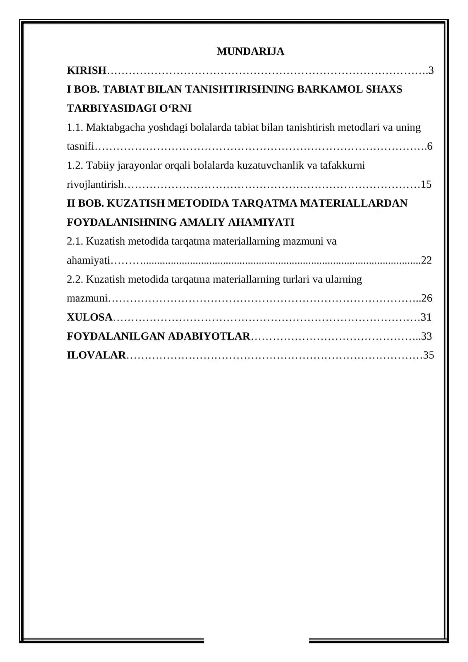 Kuzatish metodida tarqatma materiallarning foydalanishning ahamiyati 2