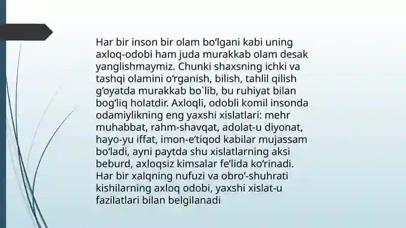ENG QADIMGI YOZMA YODGORLIKLARDA OILA VA OILADA FARZAND TARBIYASI 2