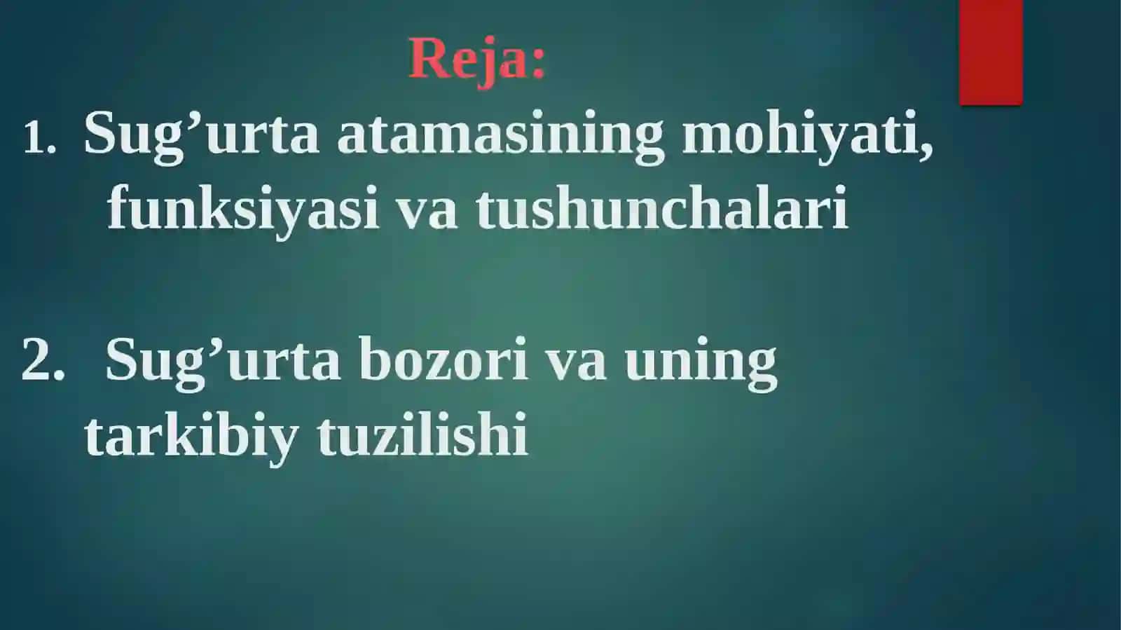Sug’urta bozorini statistik o’rganish 2