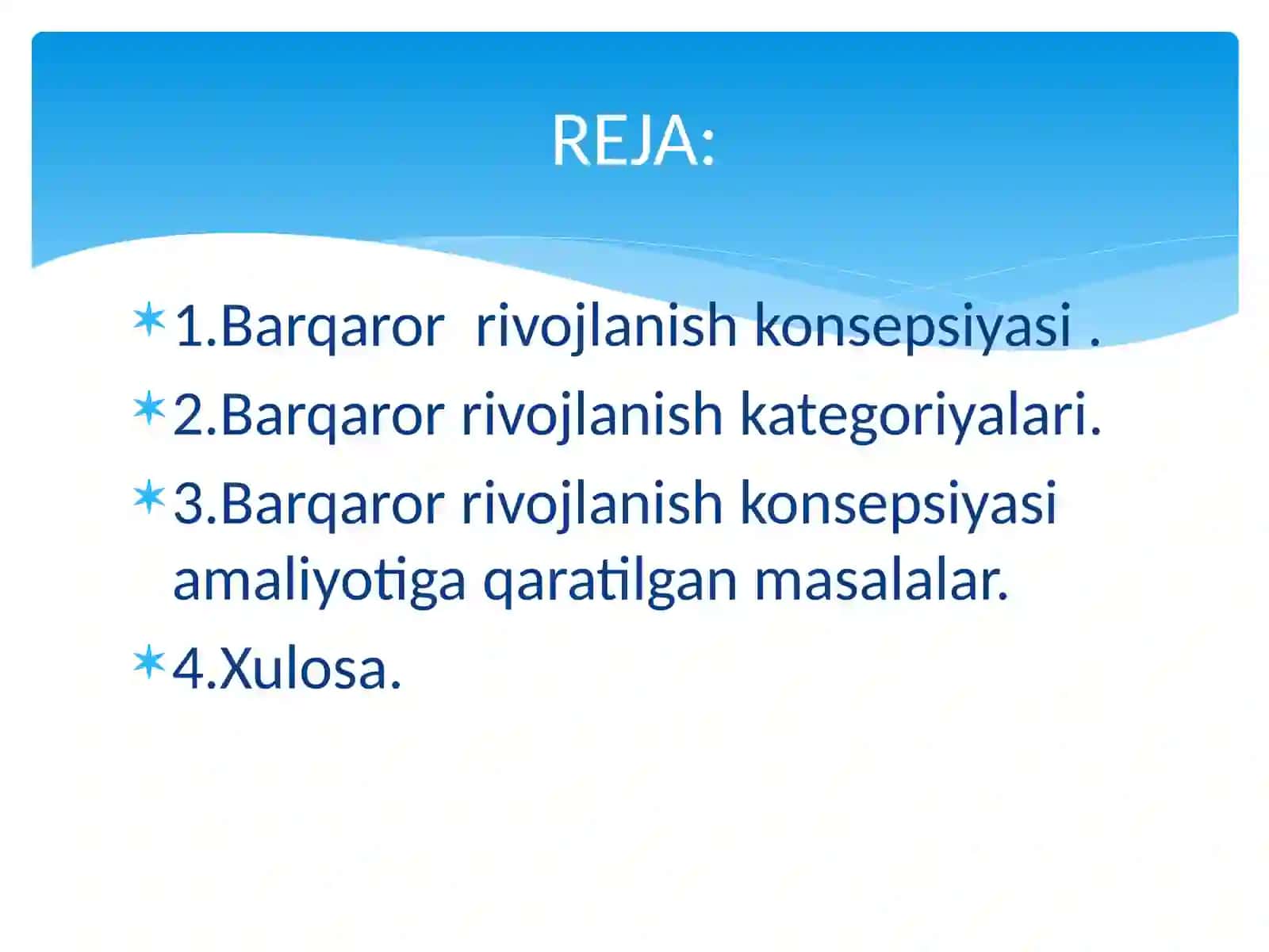 Barqaror  rivojlanishning  ijtimoiy o’lchamlari. 2