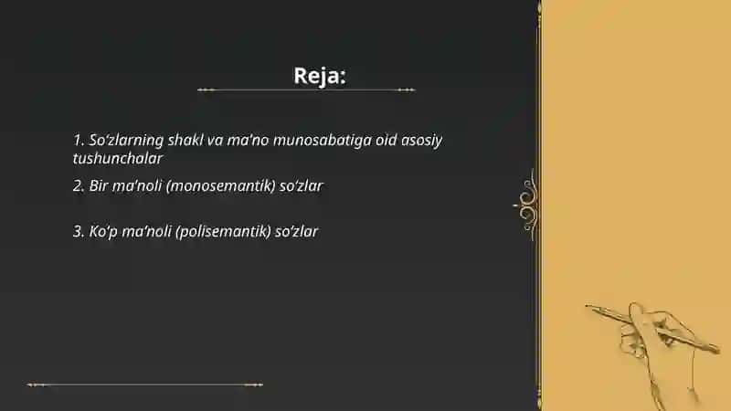 Soʻzlarning shakl va maʼno munosabatiga koʻra turlari 2