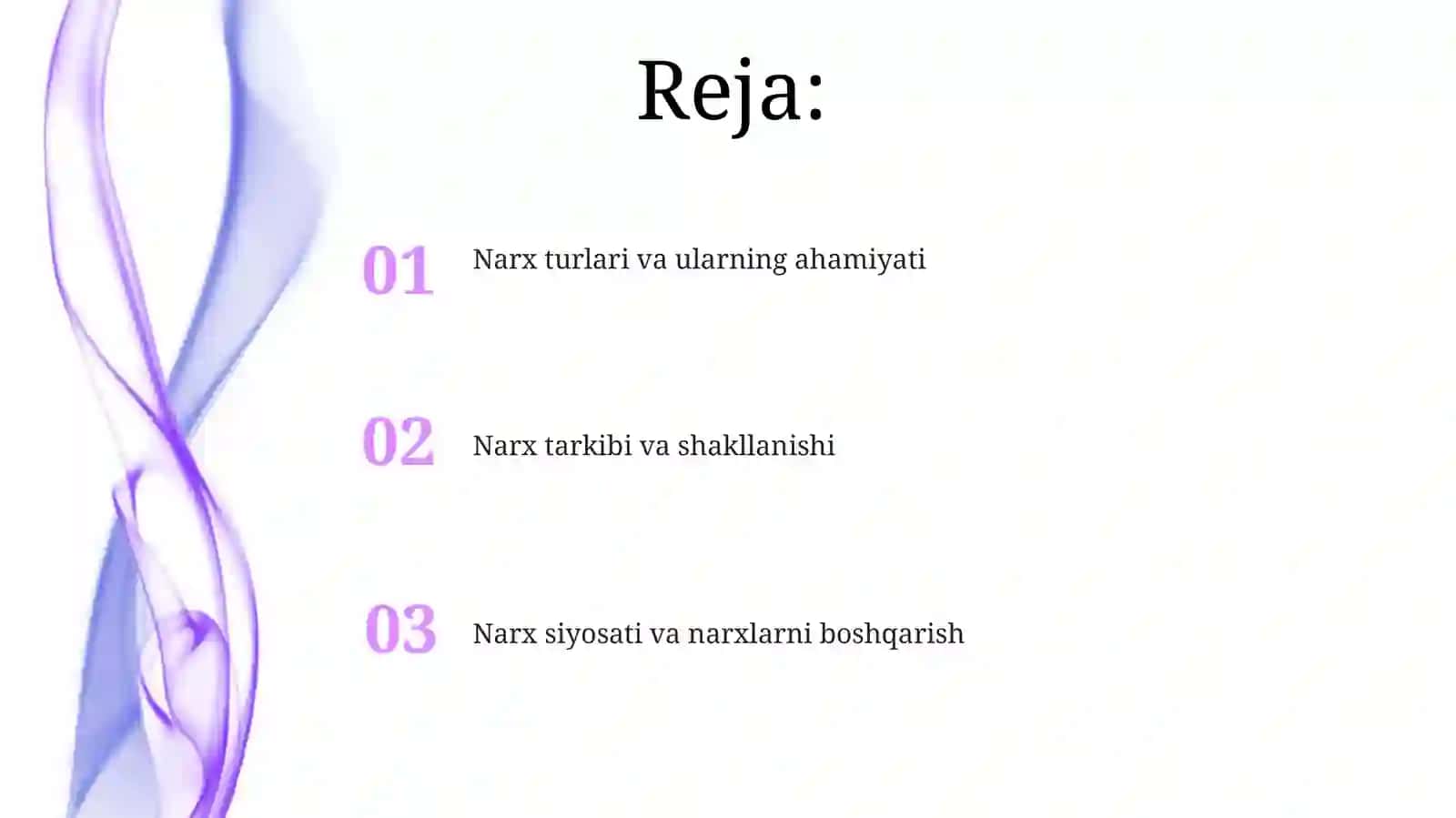 Narx turlari va ularning mazmuni 2