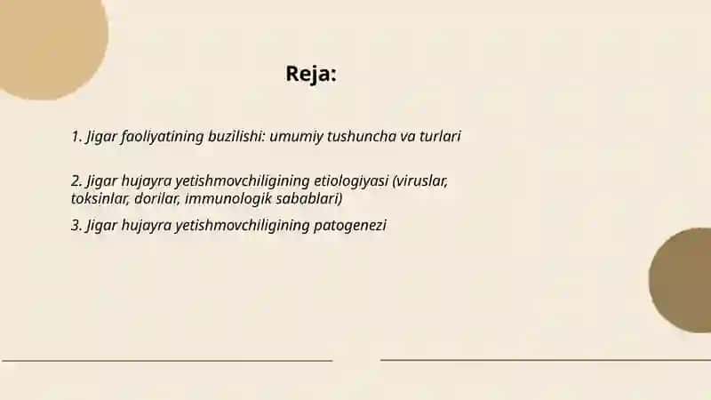 Jigar va buyrak faoliyatining buzilishi 2