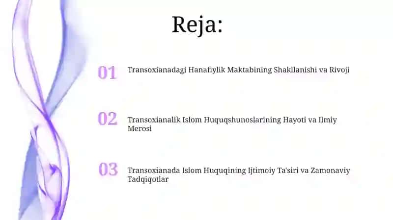 Transoxianada Islom Huquqshunosligining O'rni 2