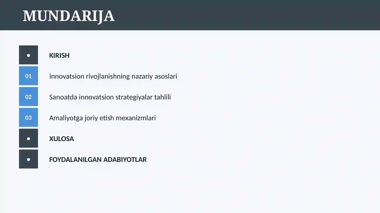SANOAT KORXONALARI INNOVATSION RIVOJLANISHINING ASOSIY YO’NALISHLARI 2